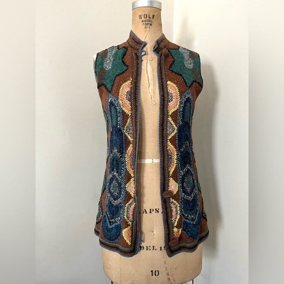 Dries Van Noten Hand Knit Crochet Longline Vest - Picture 8 of 14